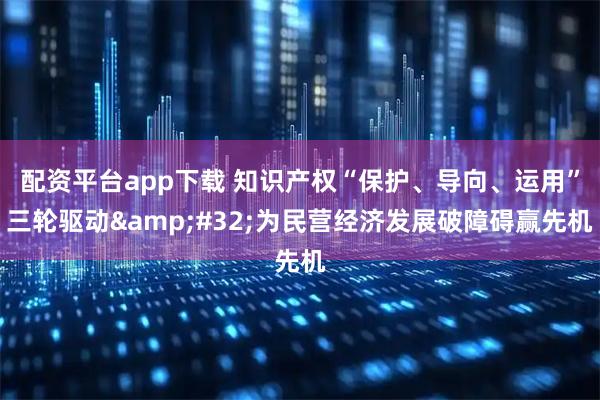 配资平台app下载 知识产权“保护、导向、运用”三轮驱动 为民营经济发展破障碍赢先机